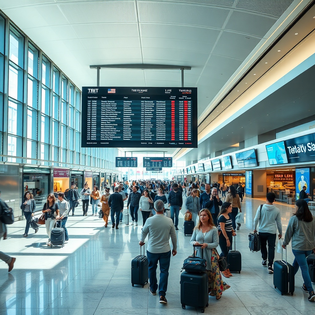 Interior of Tom Bradley International Terminal at LAX, a key highlight in any LAX airport terminals guide for international travelers